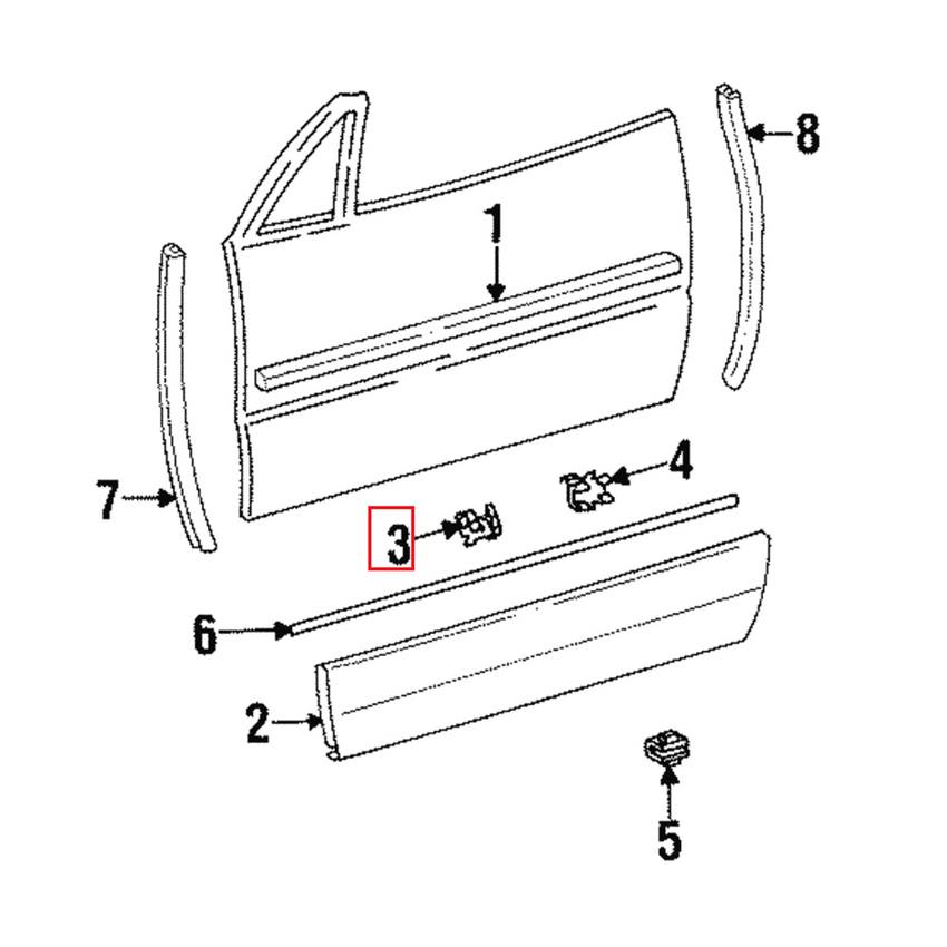 Mercedes Molding Clip 0059889778